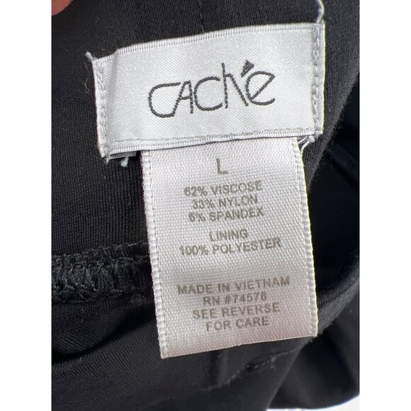 Cache Women's Black Pants Viscose/Spandex Blend Size L - Picture 3 of 6